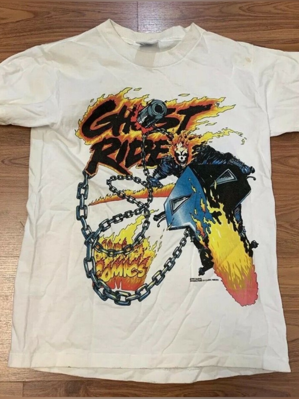 Gildan Ghost Rider Graphic White Short-Sleeve Tee